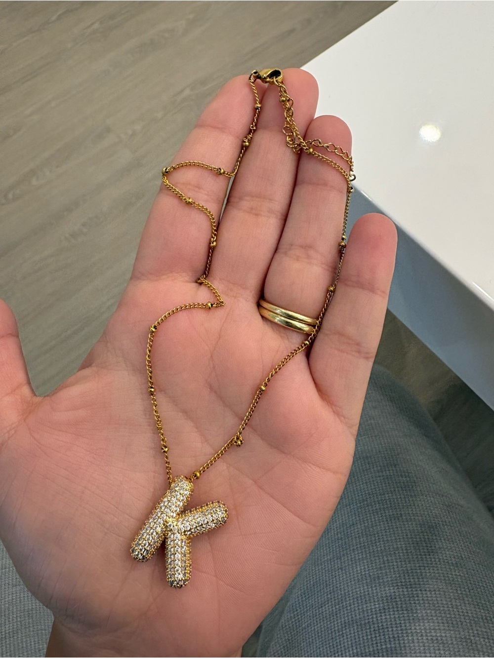 Initial K Pendant Necklace - Women Jewelry
